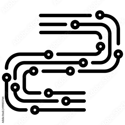 Intelligent Routing Icon Lineal Syle