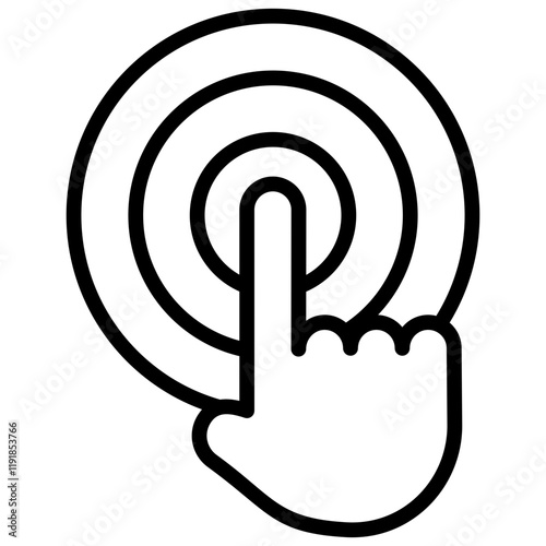 Tactile Feedback Icon Lineal Syle