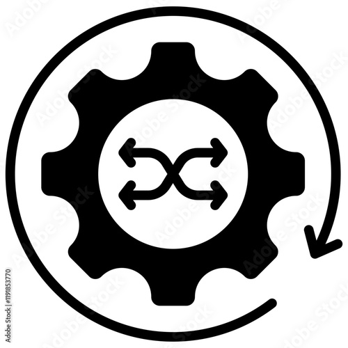 Versatile Automation Icon Black Style