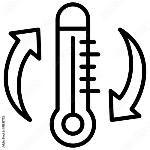 Temperature Regulation Icon Lineal Syle