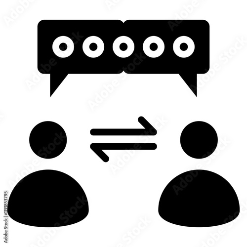 Human Interaction Icon Black Style