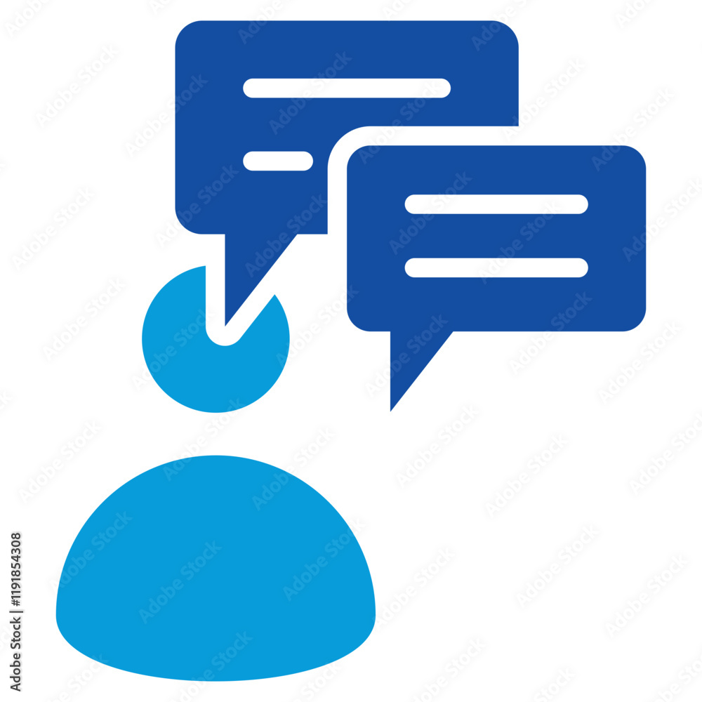 Seamless Communication Icon Dual Tone Color Style Seamless Communication Icon Dual Tone Color Style