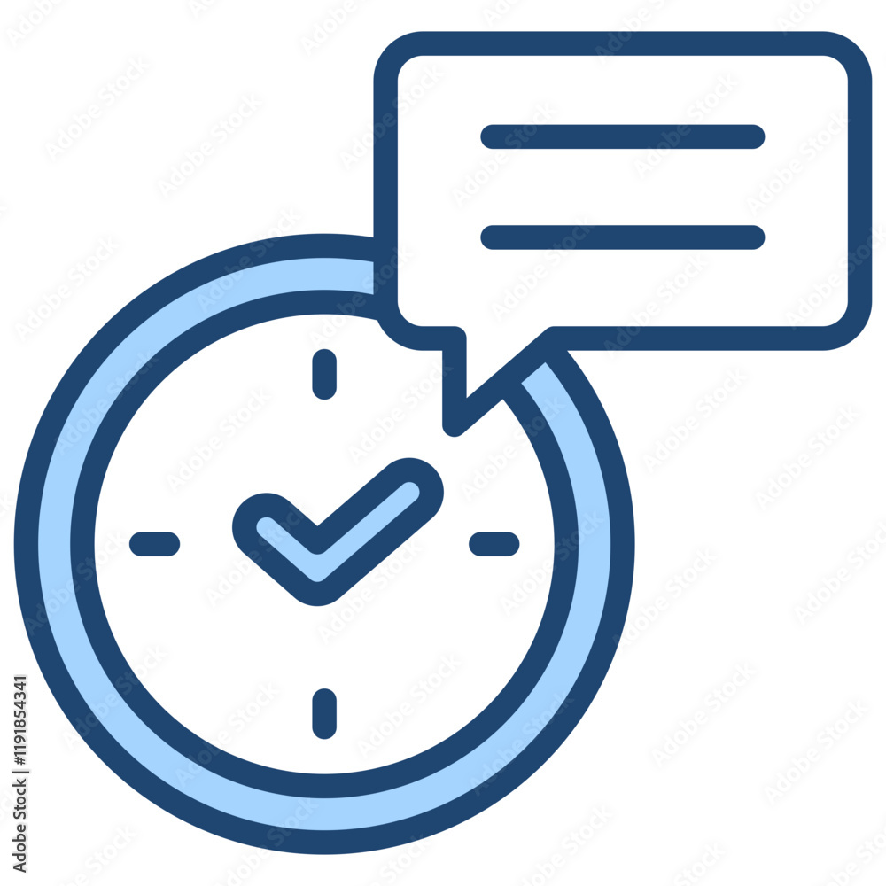 Real-Time Response Icon Lineal Blue Style Real-Time Response Icon Lineal Blue Style