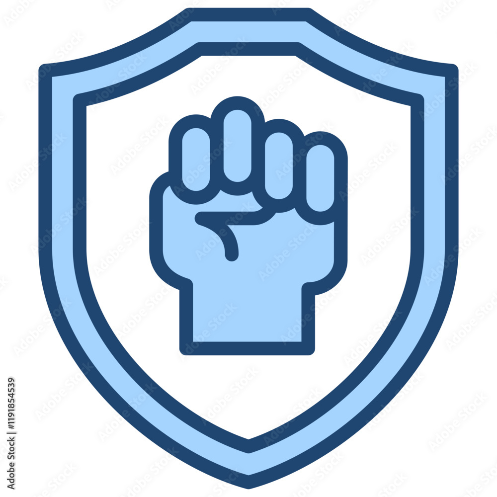 Enhanced Durability Icon Lineal Blue Style Enhanced Durability Icon Lineal Blue Style