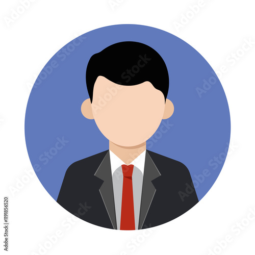 Business man avatar user profile icon cartoon illustration