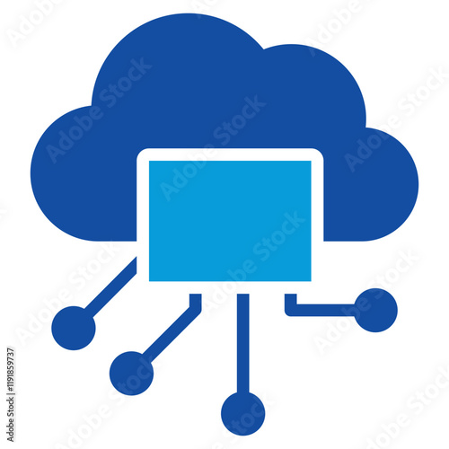 Edge Computing Icon Dual Tone Color Style