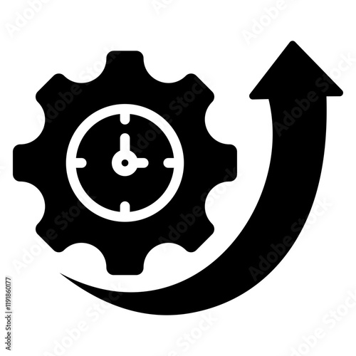Process Efficiency Icon Black Style