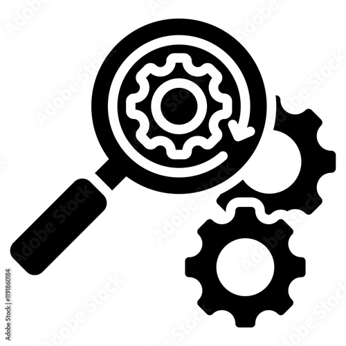 Automated Testing Icon Black Style