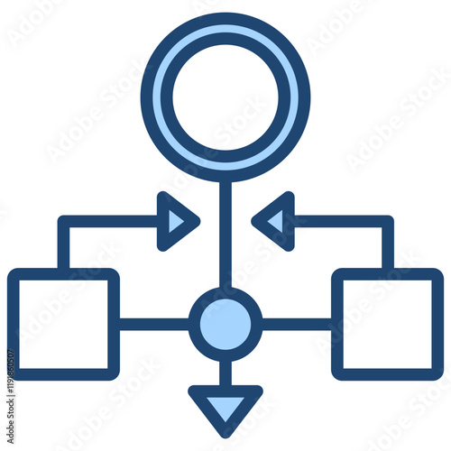 Load Balancing Icon Lineal Blue Style