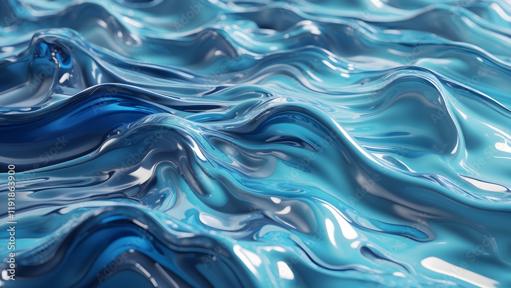 Shimmery blue liquid waves, are ideal for backgrounds, motion graphics, presentations, or promotional material requiring a dynamic element Shimmery blue liquid waves, are ideal for backgrounds, motion graphics, presentations, or promotional material requiring a dynamic element