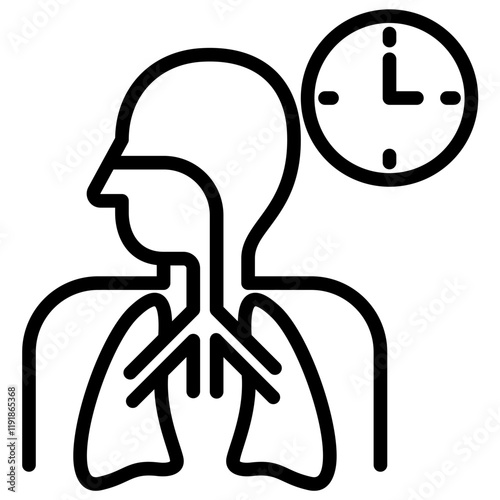 Respiratory Rate Icon Lineal Syle