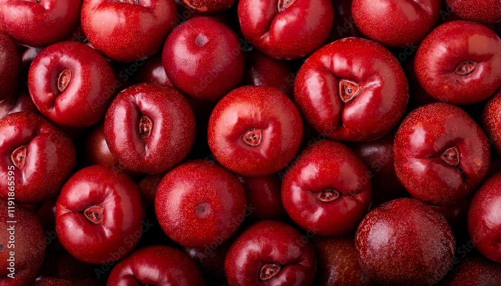 Flat Lay Top View of Bright Ripe Fragrant Red Jujube Fruit as Background Flat Lay Top View of Bright Ripe Fragrant Red Jujube Fruit as Background