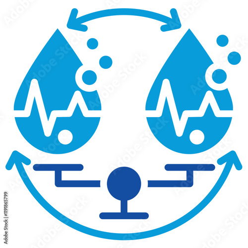 Gas Balance Icon Dual Tone Color Style