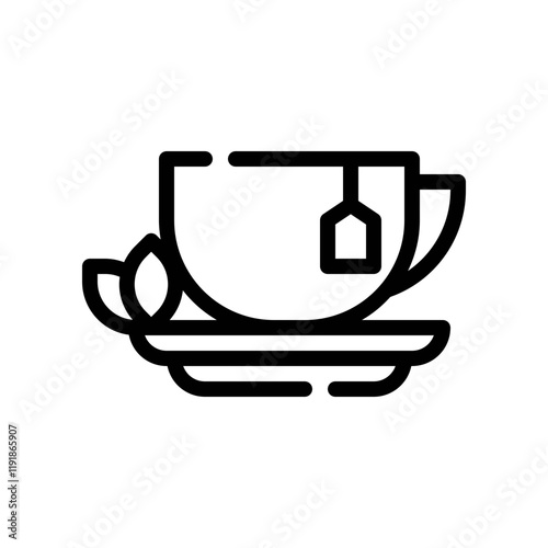 tea line icon