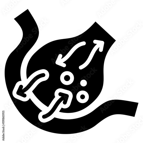 Gas Exchange Icon Black Style