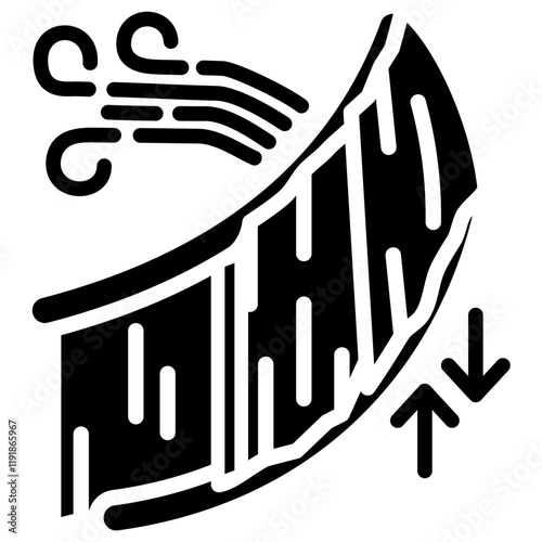 Breathing Muscles Icon Black Style