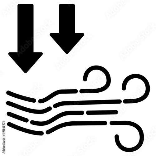 Air Pressure Icon Black Style