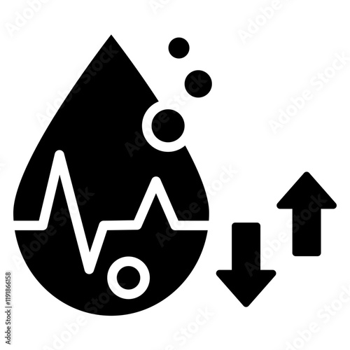 Blood Ph Balance Icon Black Style