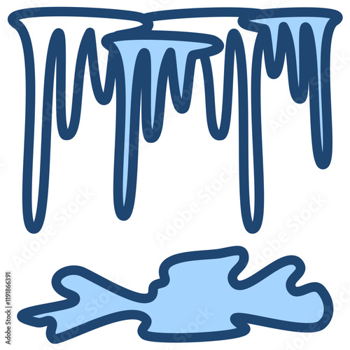 Metabolic Waste Icon Lineal Blue Style