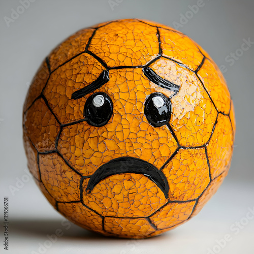 Sad Soccer Ball Illustration