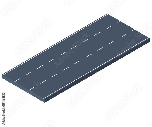 Isometric part road stock illustration