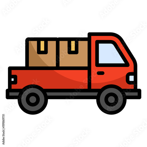 Wallpaper Mural Pickup Truck  Icon Element For Design Torontodigital.ca