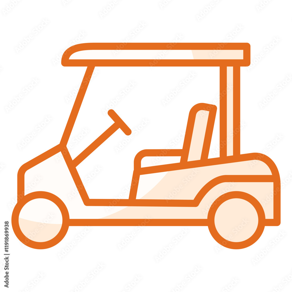 Naklejka premium Golf Cart Icon Element For Design