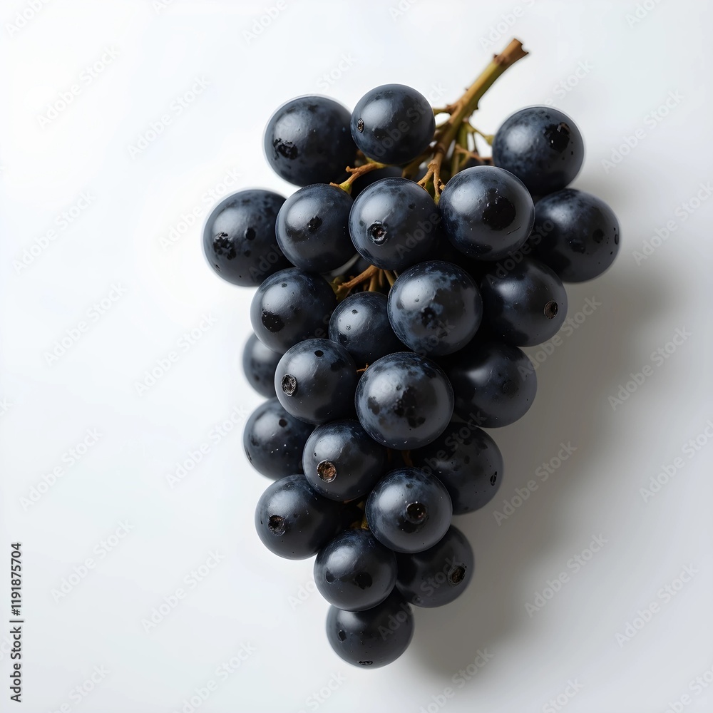 black grapes fresh fruit and white background black grapes fresh fruit and white background