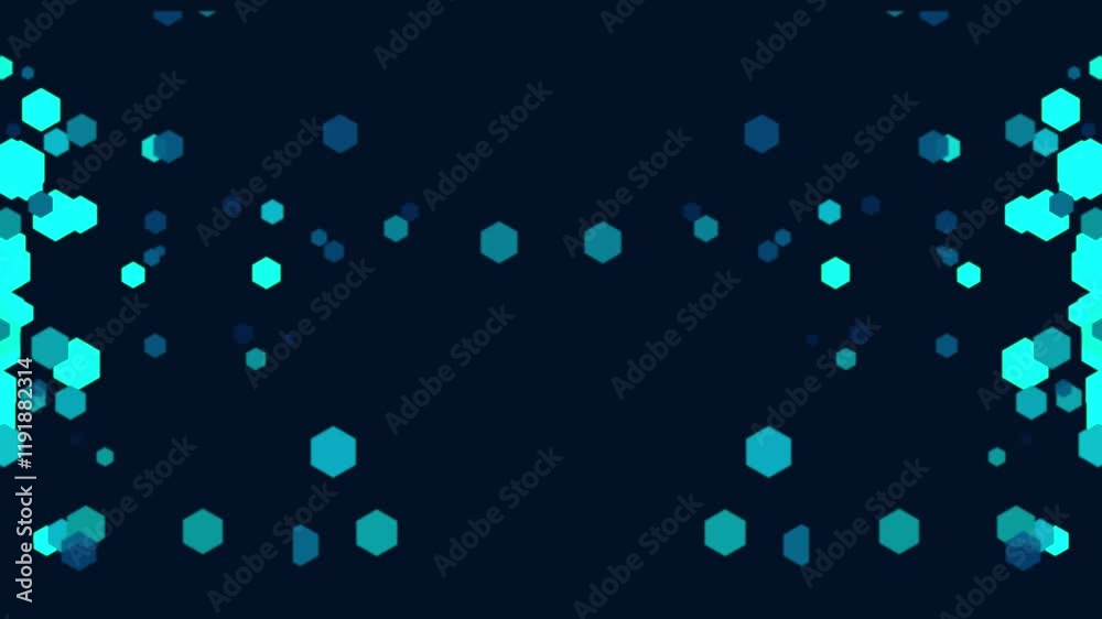 Dark BLUE blurry hexagon background design. Geometric background in Origami style with gradient.