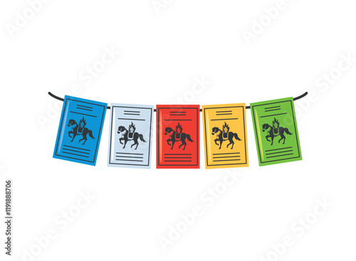 losar tibetan new year bunting