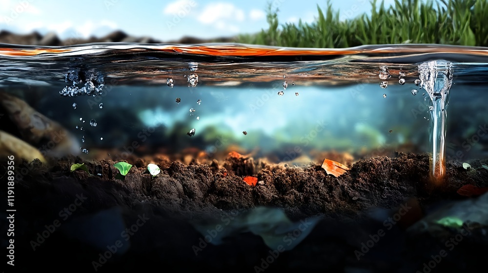 Obraz premium water drops on the water