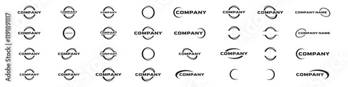generic circle logo design, editable icon, generic icon for your company
