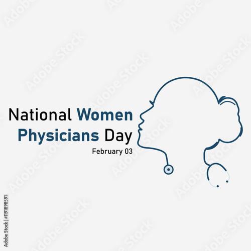 vector graphic of National Women Physicians Day good for national National Women Physicians Day celebration. flat design. flyer design.flat illustration.