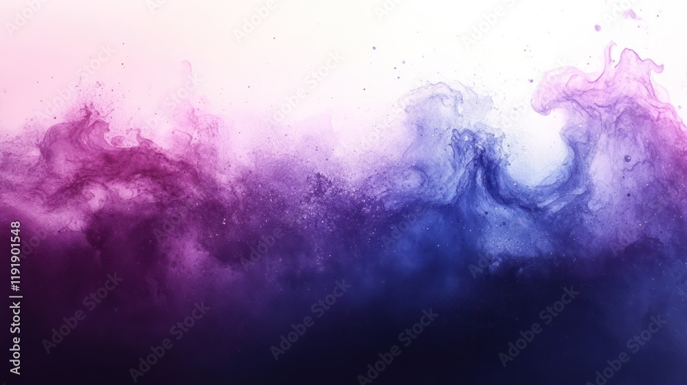 Obraz premium Abstract Purple and Blue Ink Swirls: A Serene Dreamscape