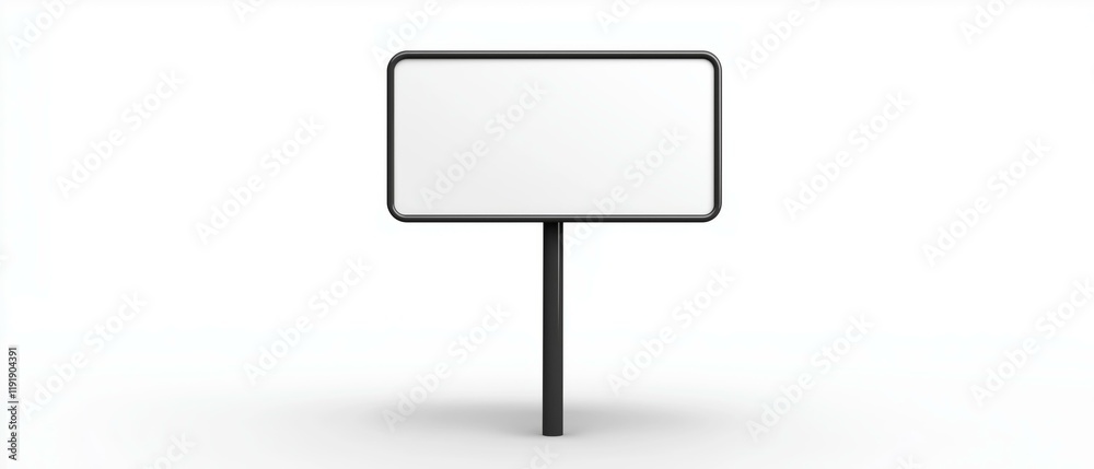 A Sign Posting in a Sandy Ground, 3D Rendering Illustration