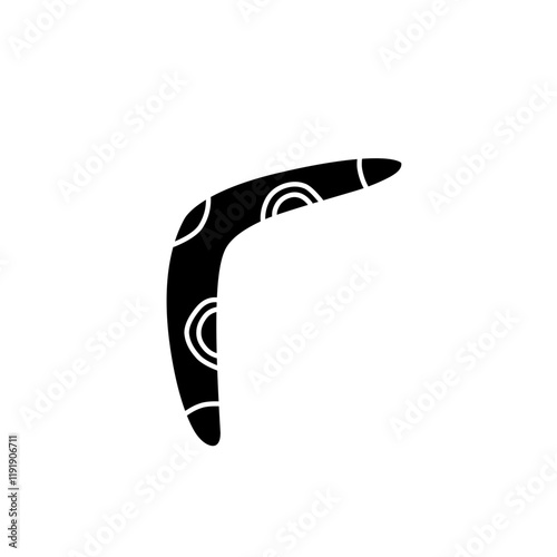 boomerang silhouette icon