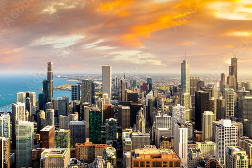 Aerial view of Chicago