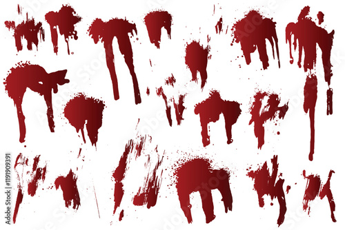 Realistic gradient red bloody splatter blob blood background decoration