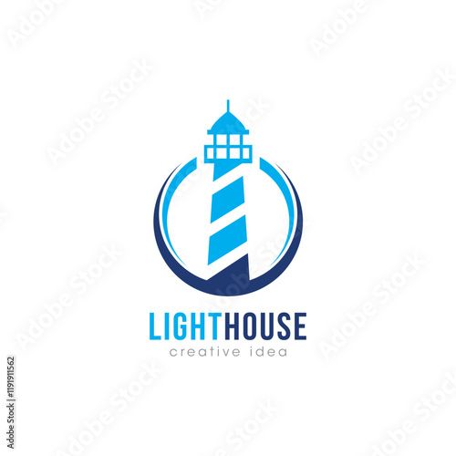 Creative Lighthouse Concept Logo Design Template