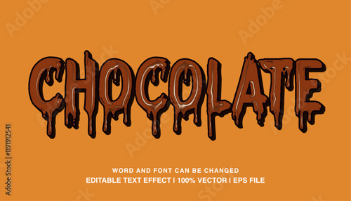 editable melted chocolate typeface