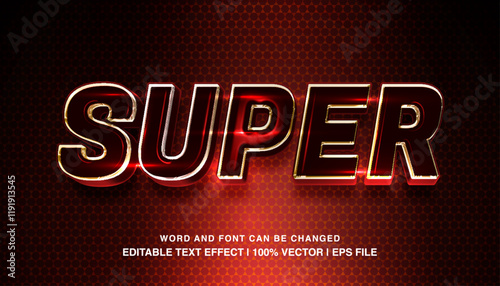 editable super red typeface