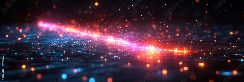 Fototapeta premium Abstract Cosmic Nebula: A Symphony of Light and Color