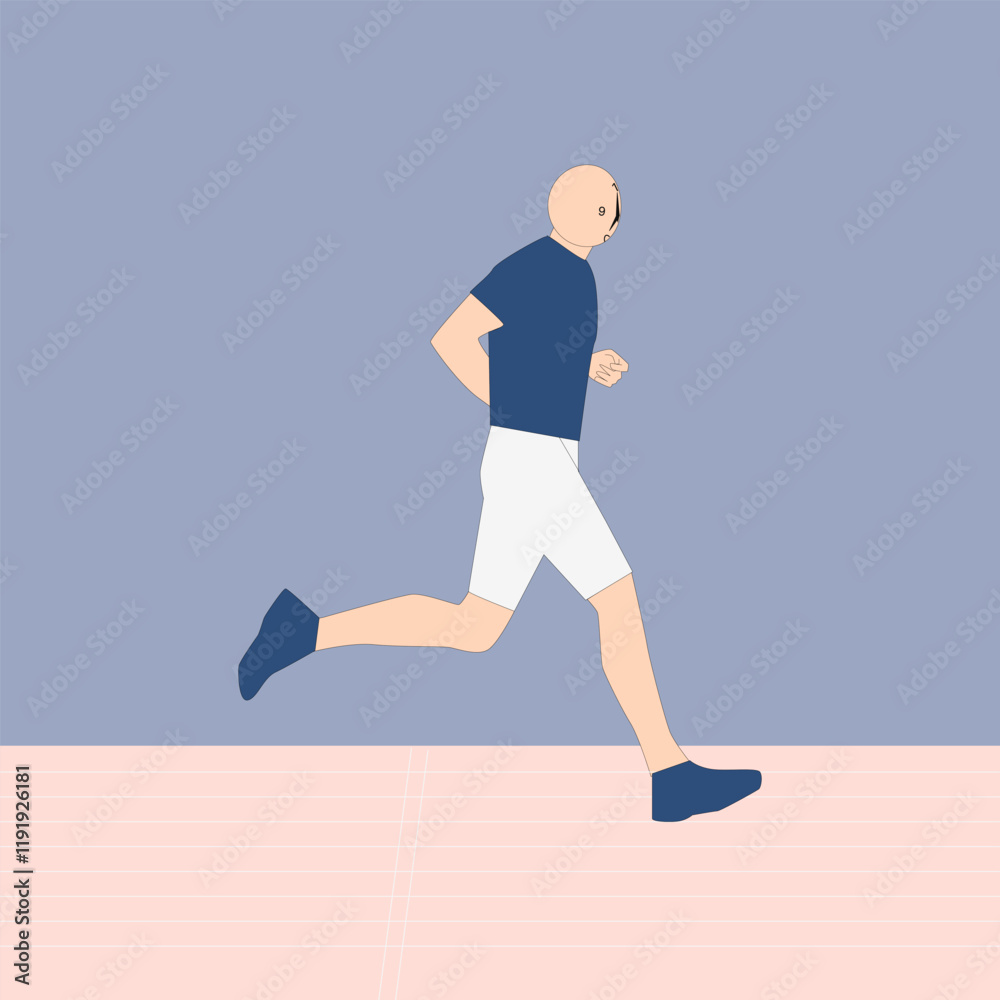 Fototapeta premium men are participating in a running tournament