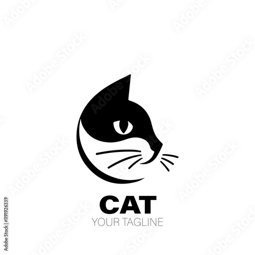 Cat Logo. Cat Logo Design. Cat Logo Brand. Cat Logo Vector Design Isolated on White Background