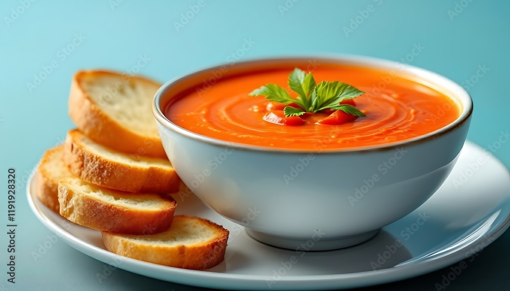 Delicious Roasted Red Pepper Soup Recipe with Crusty Bread Delicious Roasted Red Pepper Soup Recipe with Crusty Bread
