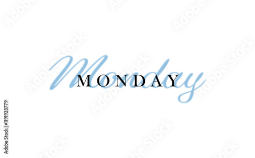 憂鬱な月曜日、Blue Monday（ブルーマンデー）のシンプルなロゴ