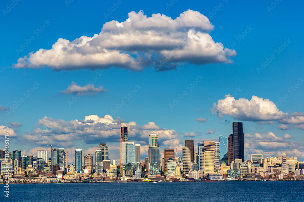 Seattle cityscape at Elliott Bay