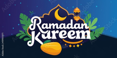 Ramadan Kareem Festive Night Celebration Greetings photo