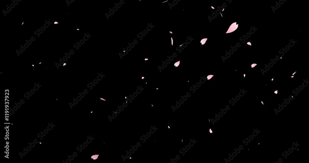 falling cherry-blossoms backgrounds(transparent background/endless loop)	
