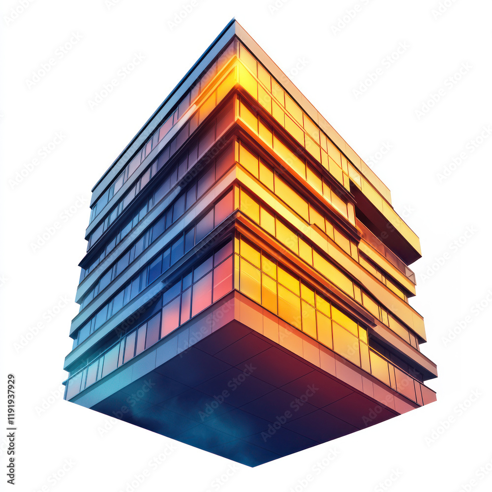 Fototapeta premium 3d render of a modern building